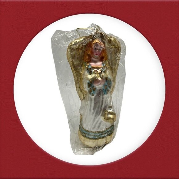 Mercury Glass 9.5 Inch Angel Ornament/Figurine Vintage  Mervyns NOS Collectible - Picture 6 of 15
